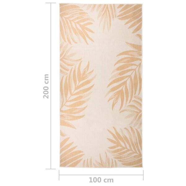 Tapete de tecido plano para exterior 100x200 cm padrão folhas - Image 6