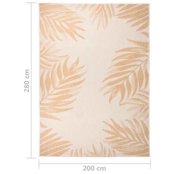 Tapete de tecido plano para exterior 200x280 cm padrão folhas - Image 6