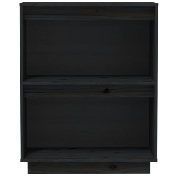 Armário consola 60x34x75 cm pinho maciço preto - Image 4