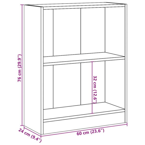 Estante 60x24x76 cm derivados de madeira cinzento sonoma - Image 9