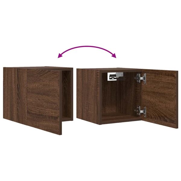 Móveis de TV de parede 2pcs 30,5x30x30 cm cor carvalho castanho - Image 7