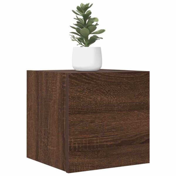 Móveis de TV de parede 2pcs 30,5x30x30 cm cor carvalho castanho