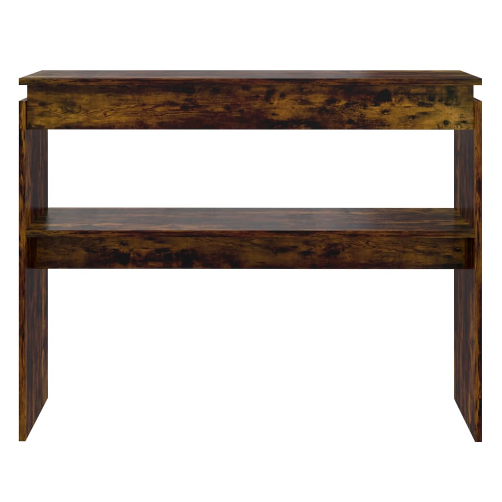Mesa consola 102x30x80 cm derivados de madeira carvalho fumado - Image 2