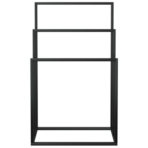 Toalheiro independente 48x24x79 cm ferro preto - Image 2