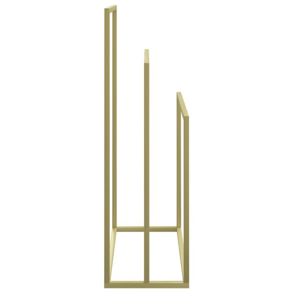 Toalheiro de pé 48x24x79 cm ferro dourado - Image 3