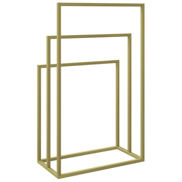 Toalheiro de pé 48x24x79 cm ferro dourado - Image 4