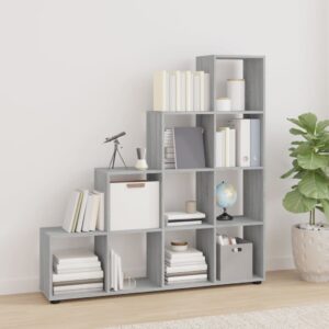 Estante escada/prateleira 142 cm derivados madeira cinza sonoma