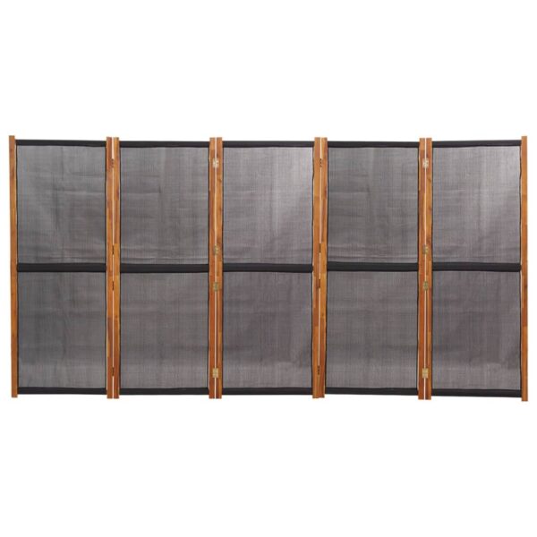 Divisória/biombo com 5 painéis 350x180 cm preto - Image 3