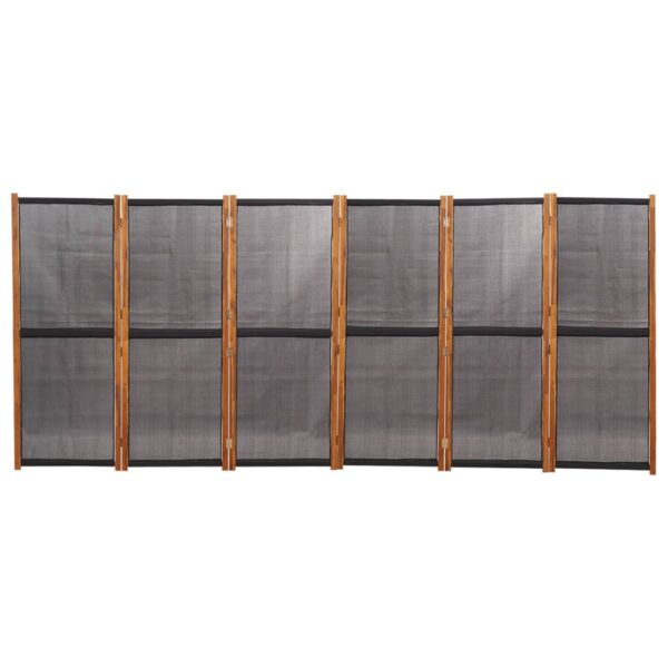 Divisória/biombo com 6 painéis 420x180 cm preto - Image 3