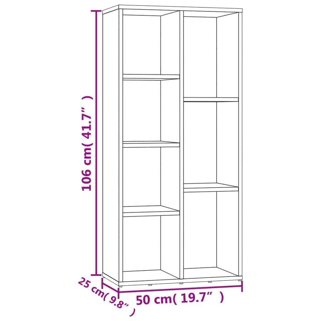 Estante 50x25x106 cm cor carvalho castanho - Image 11