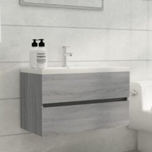 Móvel p/ lavatório 80x38,5x45 cm derivados madeira cinza sonoma