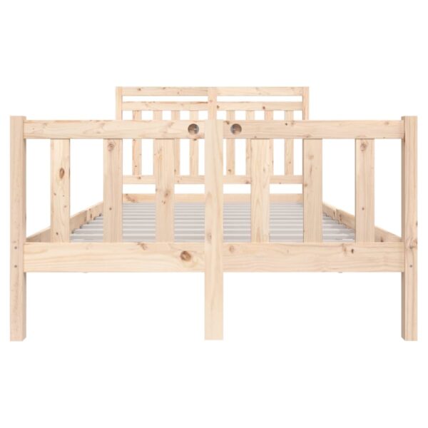 Estrutura de cama pequena casal 120x190 cm pinho maciço - Image 3
