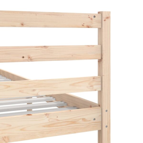 Estrutura de cama 140x190 cm madeira maciça - Image 6