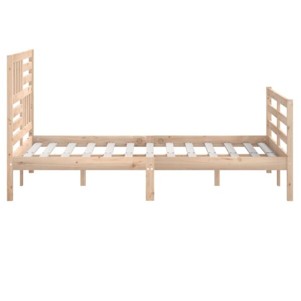 Estrutura de cama sem colchão 160x200 cm madeira maciça - Image 4