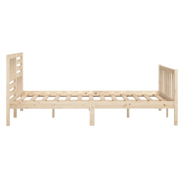 Estrutura de cama pequena casal 120x190 cm pinho maciço - Image 4