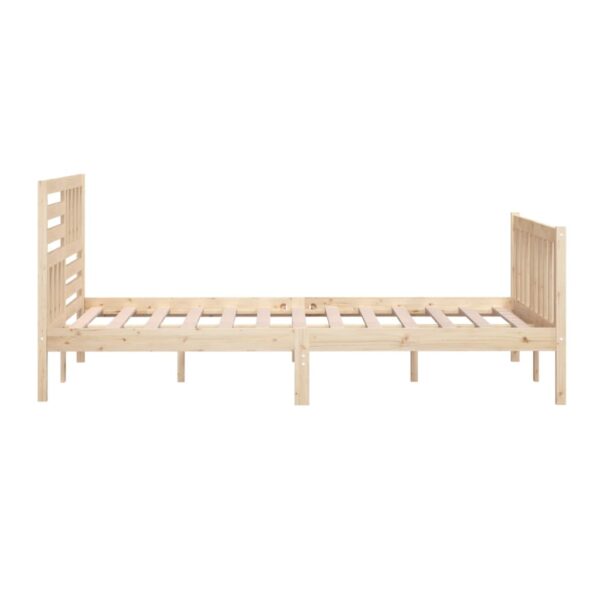 Estrutura de cama 200x200 cm madeira maciça - Image 5