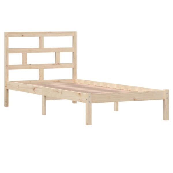 Estrutura de cama 90 x 200 cm madeira de pinho maciça - Image 2