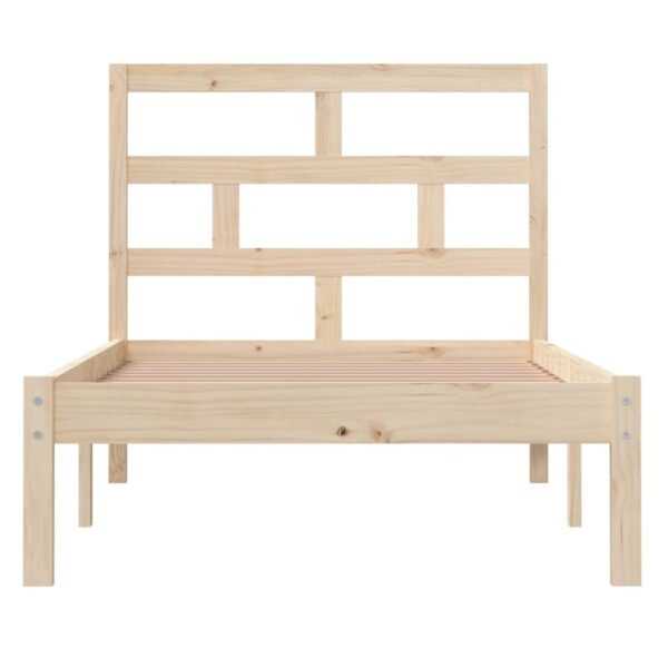 Estrutura de cama 90 x 200 cm madeira de pinho maciça - Image 3