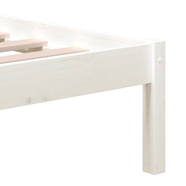 Estrutura de cama 160x200 cm madeira de pinho maciça branco - Image 6