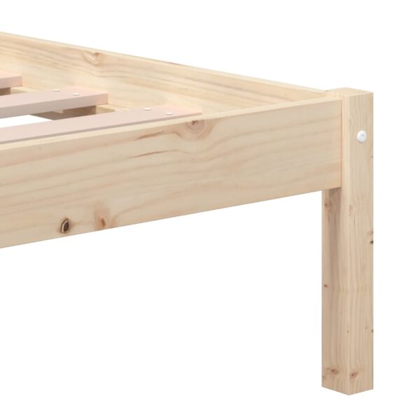 Estrutura de cama 200x200 cm madeira de pinho maciça - Image 6