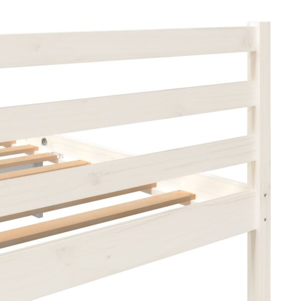 Estrutura de cama 90x200 cm madeira de pinho maciça branco - Image 5