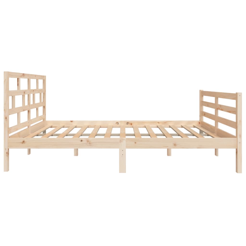 Estrutura de cama 120x200 cm madeira de pinho maciça - Image 4