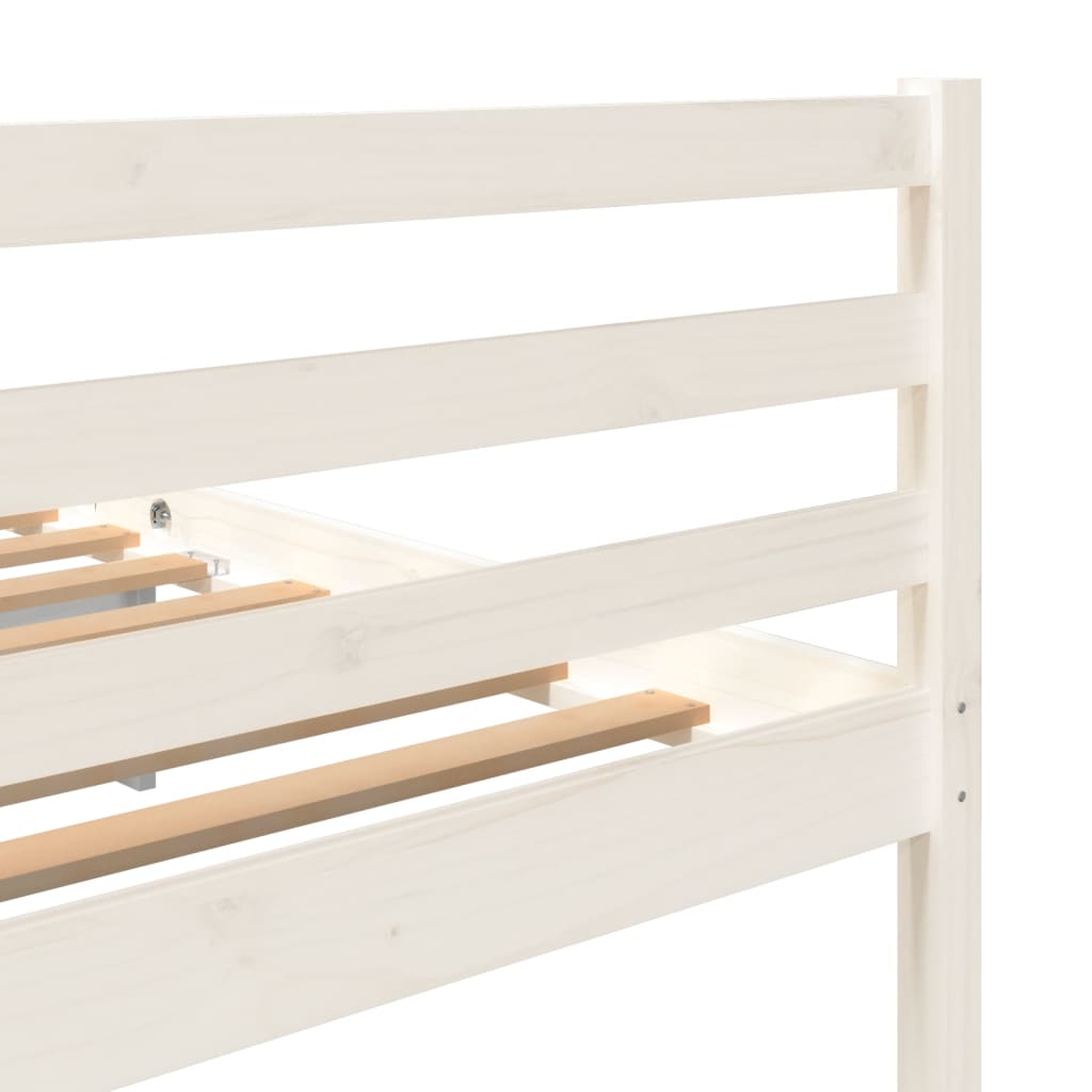 Estrutura de cama 120x200 cm madeira de pinho maciça branco - Image 5