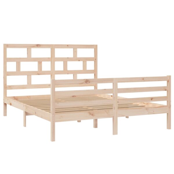 Estrutura de cama 160x200 cm madeira de pinho maciça - Image 2