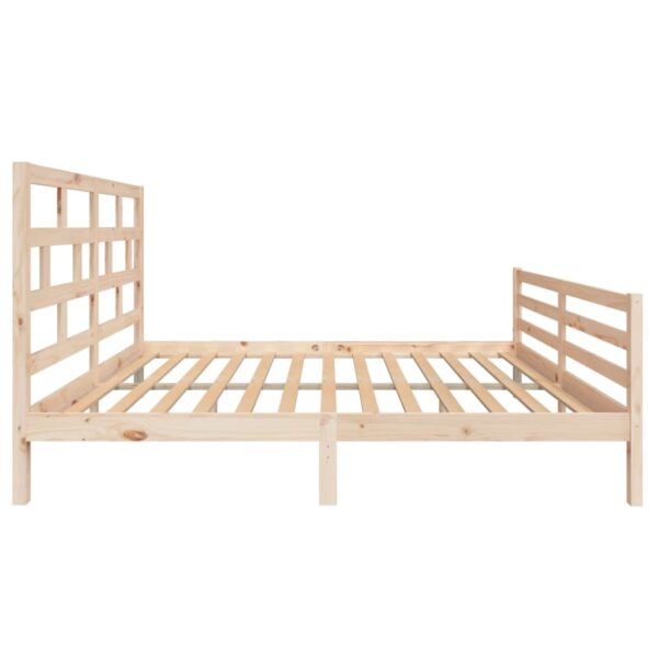 Estrutura de cama 160x200 cm madeira de pinho maciça - Image 4