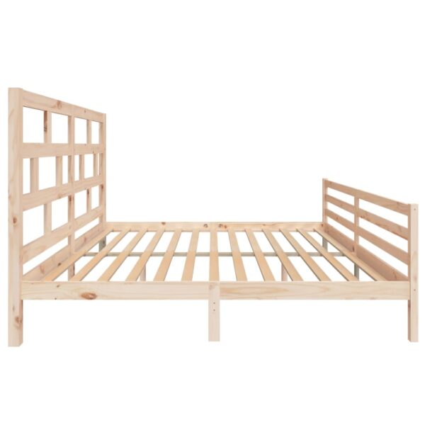 Estrutura de cama 200x200 cm madeira de pinho maciça - Image 4