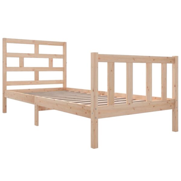 Estrutura de cama solteiro 90x190 cm pinho maciço - Image 2
