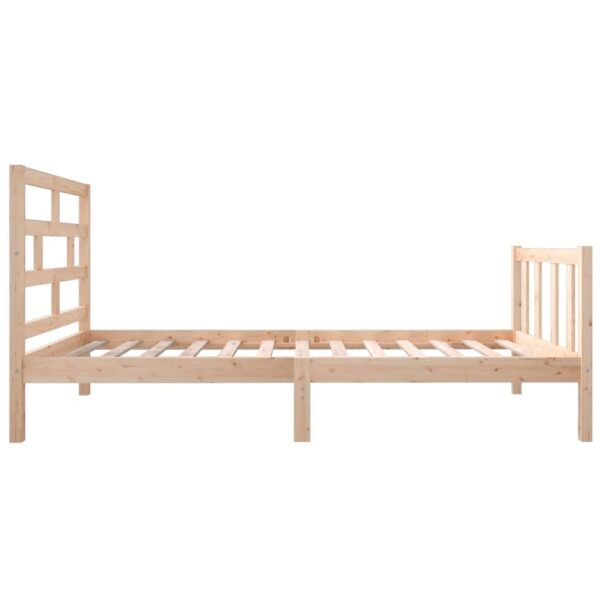 Estrutura de cama solteiro 90x190 cm pinho maciço - Image 4