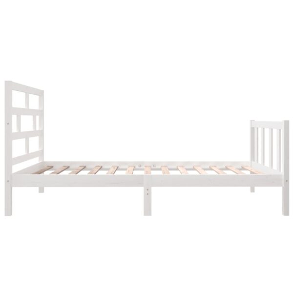 Estrutura de cama 90x200 cm madeira de pinho maciça branco - Image 4