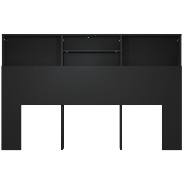 Armário de cabeceira 160x19x103,5 cm preto - Image 4