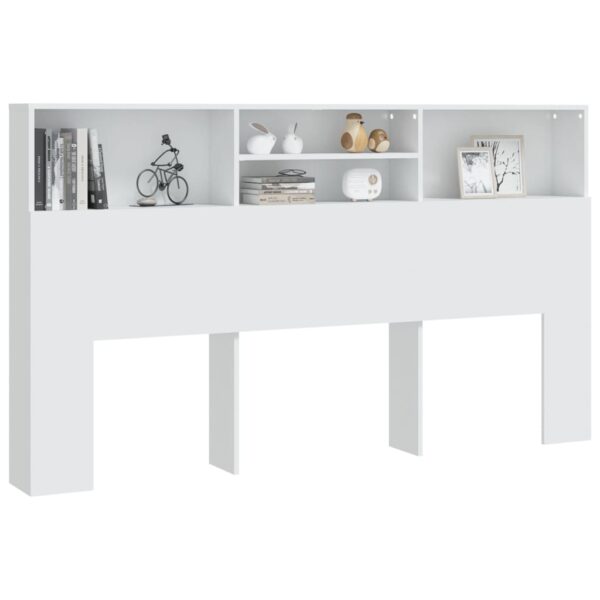 Armário de cabeceira 180x19x103,5 cm branco - Image 4