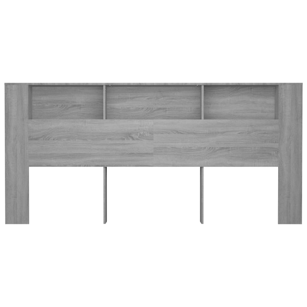 Armário de cabeceira 220x18,5x104,5 cm sonoma cinzento - Image 3