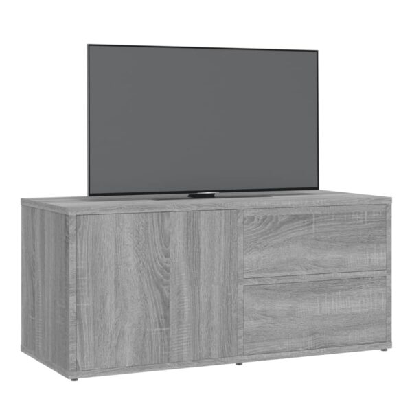 Móvel de TV 80x34x36 cm derivados de madeira cinzento sonoma - Image 3