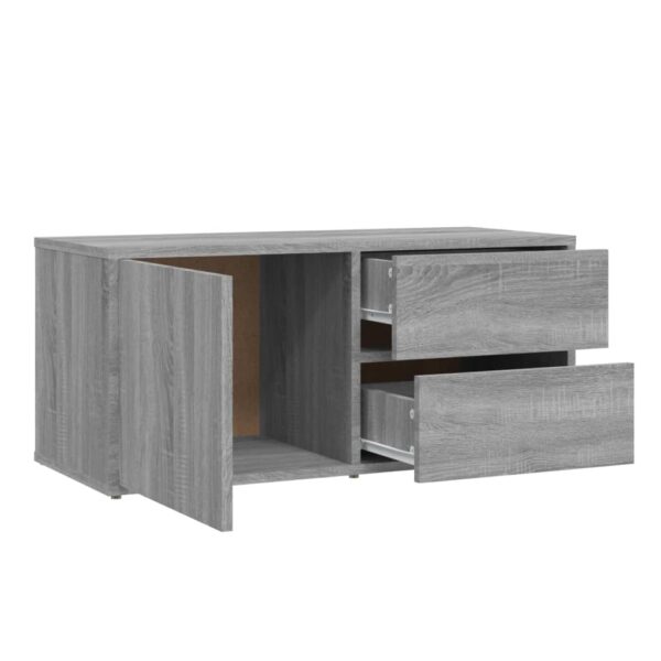 Móvel de TV 80x34x36 cm derivados de madeira cinzento sonoma - Image 5