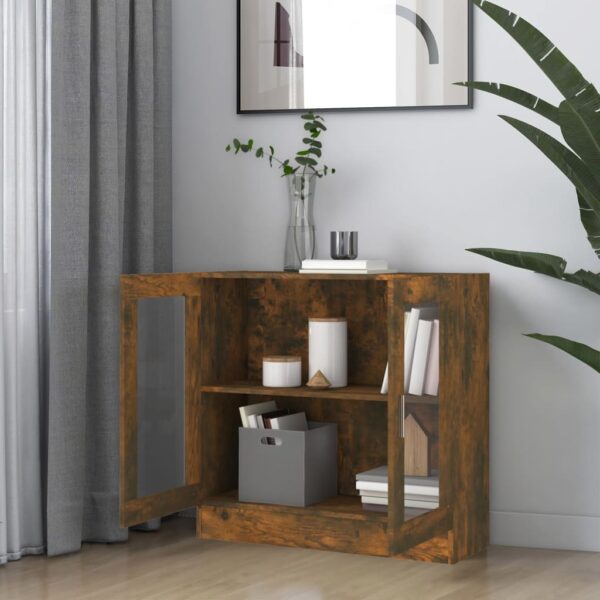 Vitrine 82,5x30,5x80 cm derivados de madeira carvalho fumado - Image 5