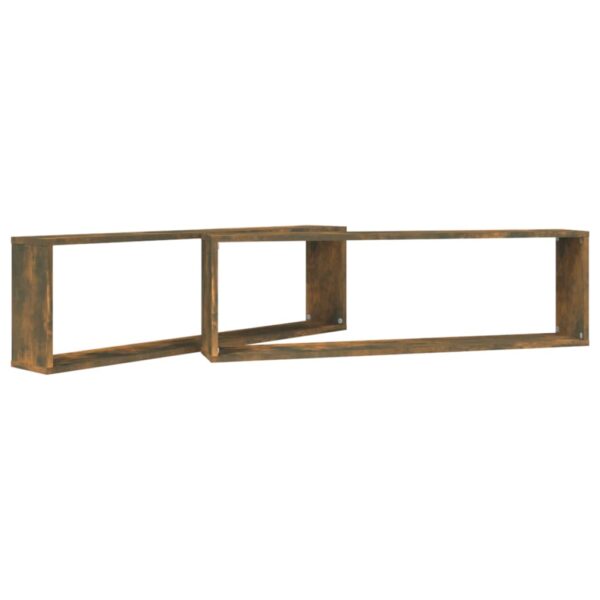 Prateleiras cubo 2pcs 100x15x30 deriv. madeira carvalho fumado - Image 3