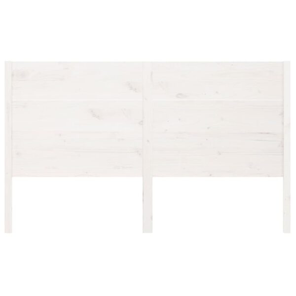Cabeceira de cama 146x4x100 cm pinho maciço branco - Image 2