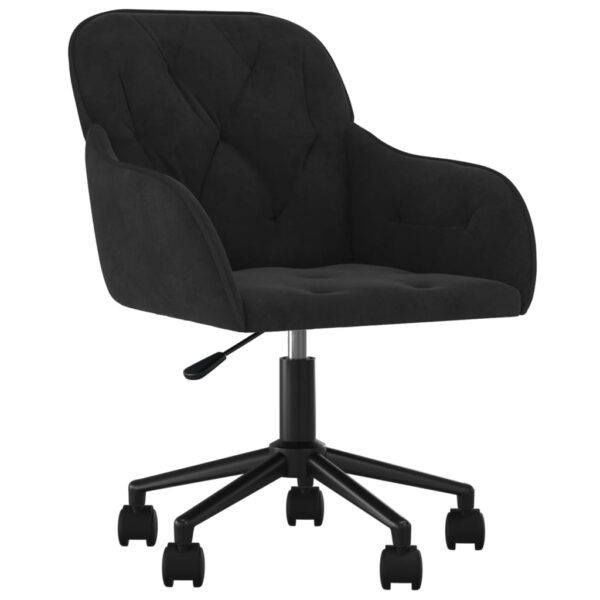 Cadeiras de jantar giratórias 2 pcs veludo preto - Image 2