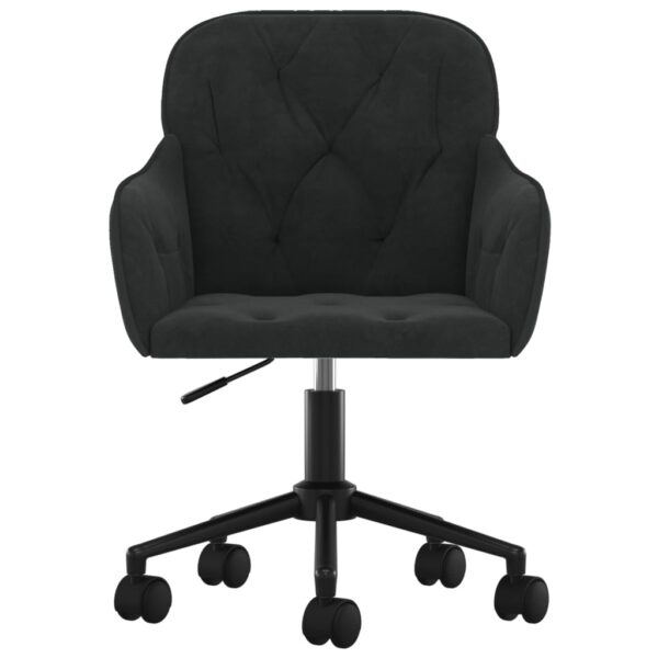 Cadeiras de jantar giratórias 2 pcs veludo preto - Image 3