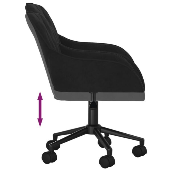 Cadeiras de jantar giratórias 2 pcs veludo preto - Image 6
