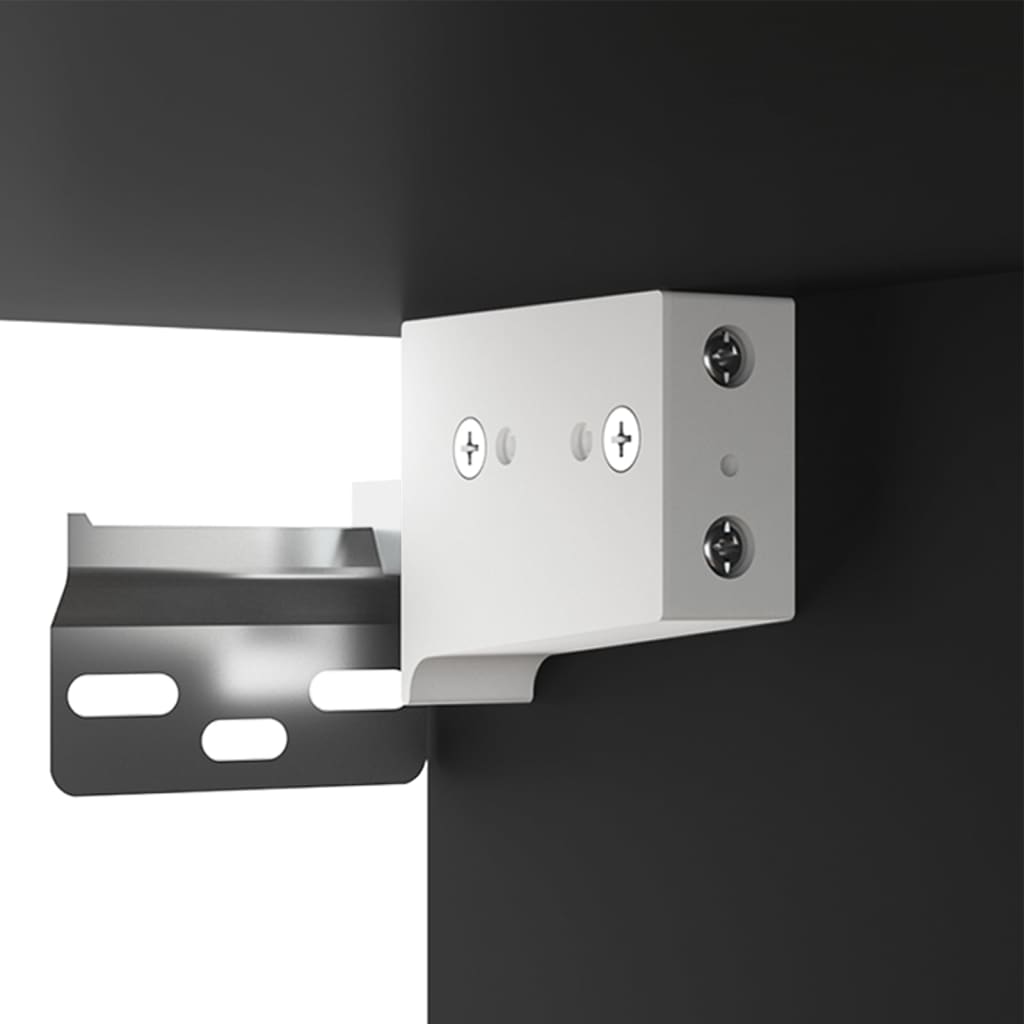 Armário suspenso 35x34x90 cm madeira processada preto - Image 8