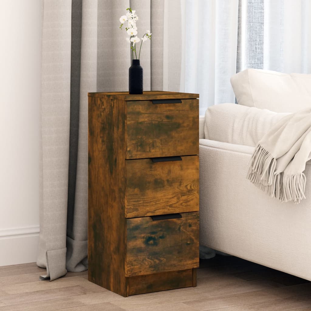 Aparador 30x30x70 cm madeira processada cor carvalho fumado - Image 2