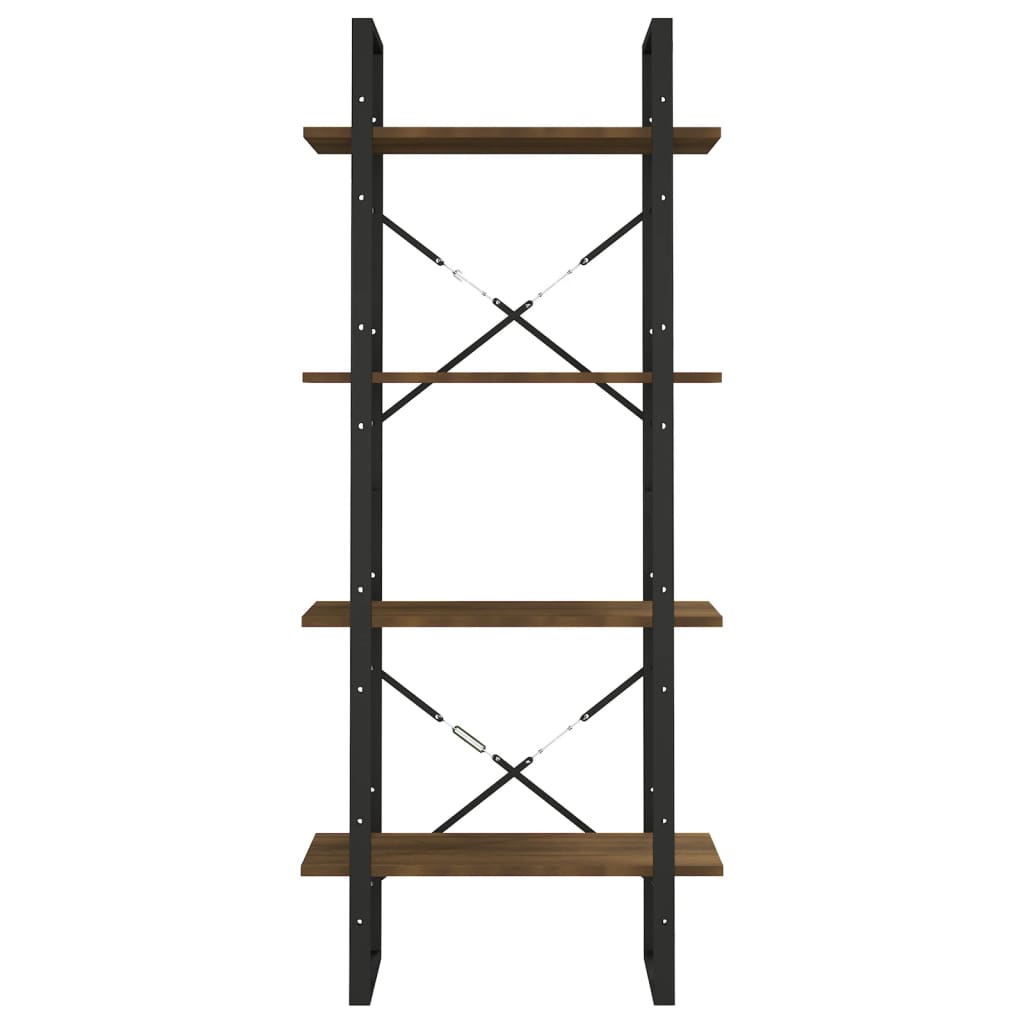 Estante 4 prat. 60x30x140cm derivados madeira carvalho castanho - Image 4