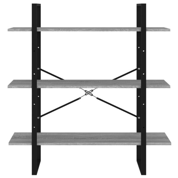 Estante 100x30x105 cm derivados de madeira cinzento sonoma - Image 4