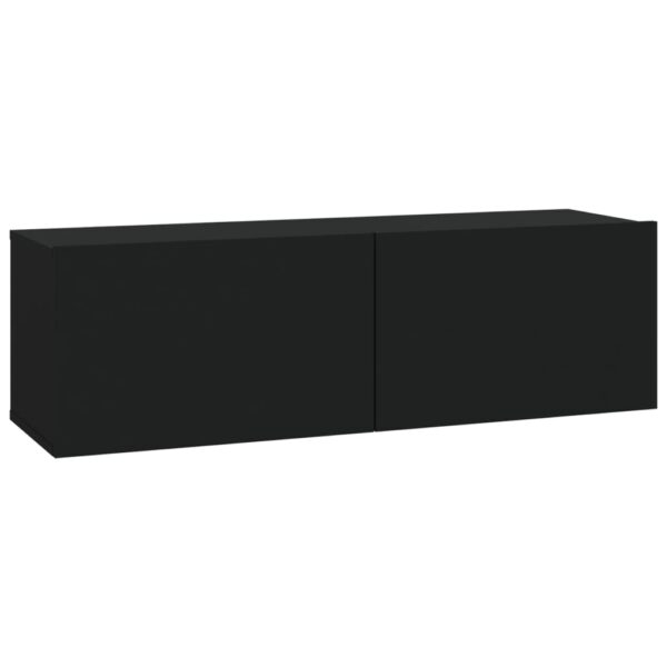 Conjunto móveis de TV 5 pcs madeira processada preto - Image 6