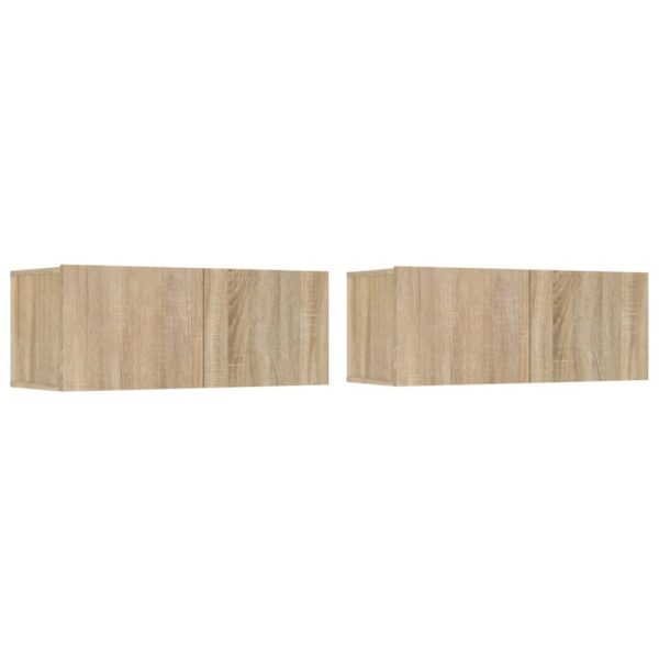 Conjunto móveis de TV 4 pcs madeira processada carvalho sonoma - Image 2